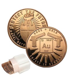 Katy Craig Katy Craig 10 x 1oz Copper Rounds Guns & Gold Protect the Future 999 Fine Bullion Supplied in Tub