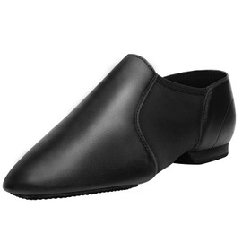 Zapatos de jazz con suela dividida para niñas y niños (bebé/niño pequeño/niño grande, Negro -, 18.5 MX Niño pequeño