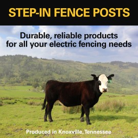 Zareba 4-Foot Step-in Electric Fence Posts - 50 Pack for Electric Fence System - Sturdy & Easy Installation - A-48P, Purple - Easy to Install Step in Fence Posts, Includes 50