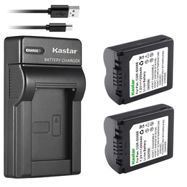 Kastar Battery (X2) & Slim USB Charger for Panasonic CGA-S006, CGR-S006 and Panasonic Lumix DMC-FZ7, DMC-FZ8, DMC-FZ18, DMC-FZ28, DMC-FZ30, DMC-FZ35, DMC-FZ38, DMC-FZ50 Digital Camera