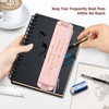 FINPAC 2-Pack Elastic Pencil Case for Notebook, Leather Pen Holder