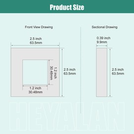 Heyalan Hand-held Shower Holder Flange Plate Polish Chrome Modern Shower Escutcheon Cover Plate 2.5'' Shower Wand Bracket Replacement Cover Plate, Square Escutcheon Wall Cover 1pc