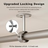 Silver Ceiling Curtain Rod Brackets - 2 Pack, Ceiling Mounted