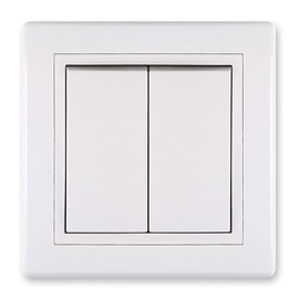 ALING-CONEL Series Switch 10AX/250V~ Including Frame (Complete) White (RAL 9003)