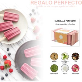 Moldes para Paletas de Hielo de 100 ml, 12 Cavidades Moldes de Silicona para Paletas, Reutilizable y Seguros para Alimentos, Sin BPA, para Niños y Familias, con Cepillo y Embudo, 100 Piezas Palos.