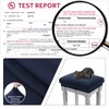 BUYUE 4 pcs Vanity Stool Bench Covers, Luxury Crease-Resistant Jacquard