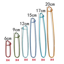 24 Pcs Stitch Holder Set, Assorted Colors Aluminium Cable Needles & Tapestry Yarn Needles Practical Knitting Tools for Blankets Scarves Quilts Other Knitting Project Crochet Projects