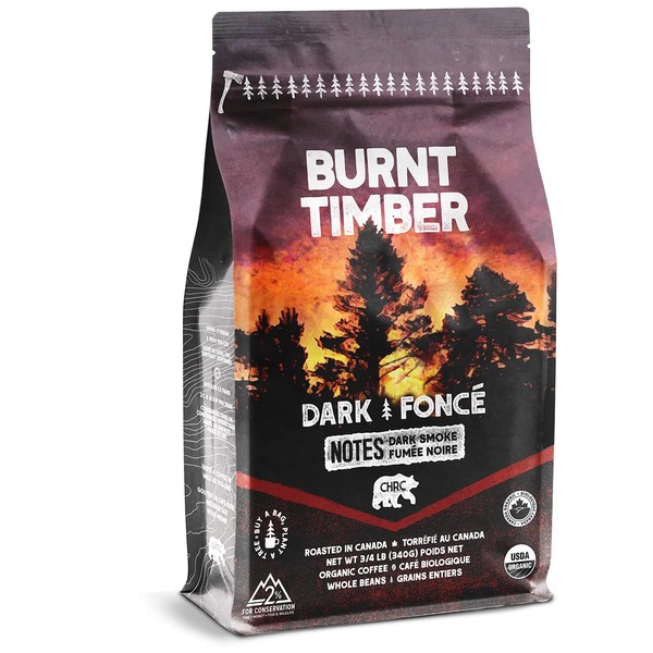 Canadian Heritage Roasting Company Coffee - Burnt Timber - Medium Whole Bean Coffee - A Cheeky Mixture Of Central American And Indonesian Beans Combine To Create This Smokey Roast - Perfect For French Press, Drip, Espresso, Mocha Pot - 340g