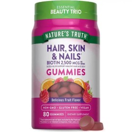 Biotin Gummies 2500 mcg – Supports Healthy Hair, Skin & Nails – Daily Wellness Supplement