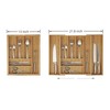Klabelle Bamboo Drawer Organizer - Expandable Kitchen Utensil Holder, Adjustable
