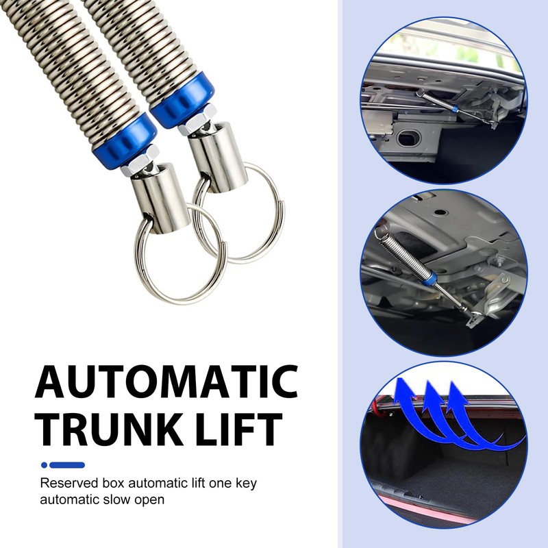 Opuweiy 2 PCS Car Trunk Lid Metal Spring, Stainless Steel