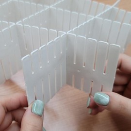 Customizable White Drawer Dividers, Medium, 4-Piece Set Storage 15ea