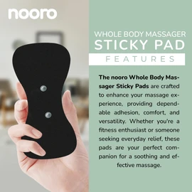 nooro 6-Pack Whole Body Massager Sticky Pads – Hydrogel, Carbon Film, Durable Adhesive, Easy Maintenance