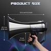 MyMealivos Megaphone with Siren Bullhorn 50 Watt Bullhorn Speaker with
