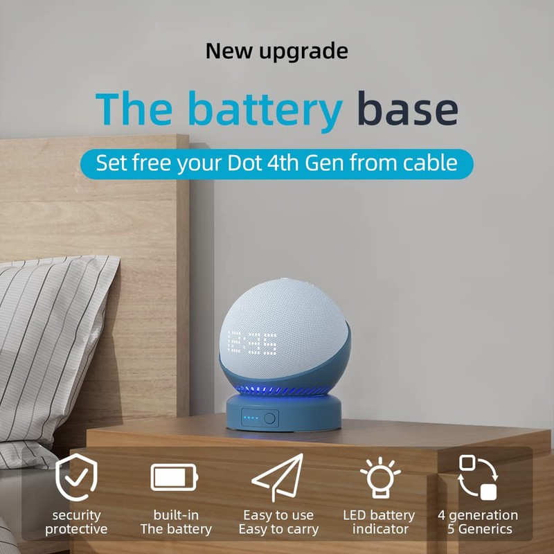 Liboer Battery Base for Echo d0t 5th Generation Portable Echo