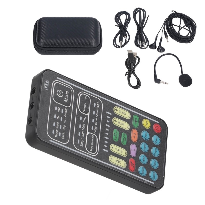 I9 Voice Changer Set Multifunction Portable Recording Mini Sound Card