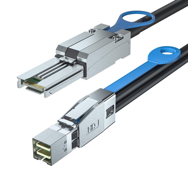 H!Fiber.com SFF-8644 to SFF-8088 Cable, 6Gbps External HD Mini SAS
