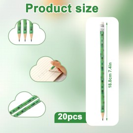 SAVITA 20pcs Pixel Pencils, Pixel Theme Party Favors Stationery Set Wooden Pencils with Eraser Classroom Prizes Gamer Gaming Birthday Party Bag Fillers for Boys Kids School Office Supplies