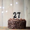 Black Number Birthday Candles (Number 8)
