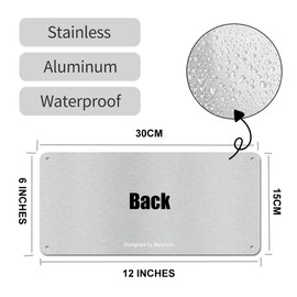 Berylunx 6 x 12 inch General Store Rust-Free Aluminum Signs for Home Office and Business, Metal Signs for Door White Rounded Corners, Durable, Long Lasting