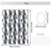 AwmnSrman Shower Curtain - Waterproof Bathroom Shower Curtain with 12