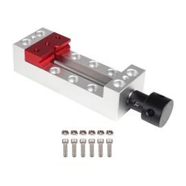 YIDOFENG Mini Flat Clamp, Aluminum Flat Bench Vise, Mini Drill Press Vice Fixing Tool Opening Parallel Table Bench Vise Press Machine Vise DIY Carving Bed Fixing Tool