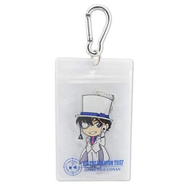 Sakamoto 48413001 Detective Conan 48413001 Clear Pass Case with Acrylic Key Chain, Smoke White