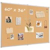 AMUSIGHT Double-Sided Large Foldable Cork Board, 60" x 36"