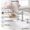 gotonovo Bathroom Sink Faucet Widespread Brushed Nickel Double Mixing Tap