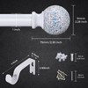 2 Pack White Curtain Rods for Windows 18 to 45