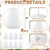 Zhengmy 8 Pcs Mini Ball Round Candle 2'' Christmas Wax