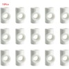 TOP-VIGOR 15pcs 20mm Three Way PPR Pipe Fitting Tee White
