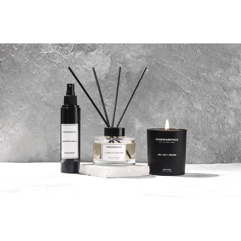 Homewarmthco Floral Gardenia Reed Diffuser Set - Luxury Fragrance Reed