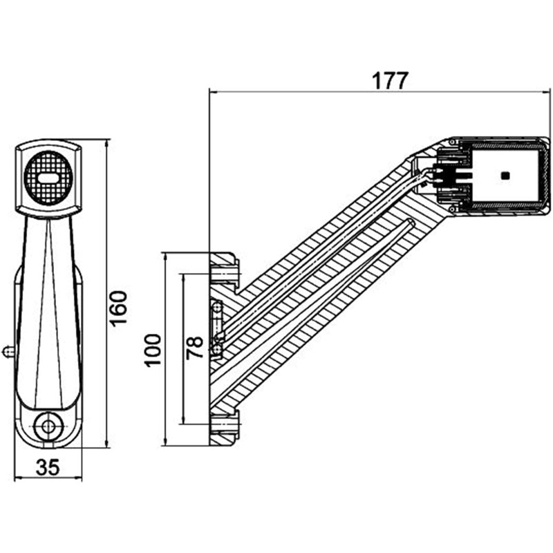HELLA 2XS 011 744-201 Marker Light - 12/24V - Cable: