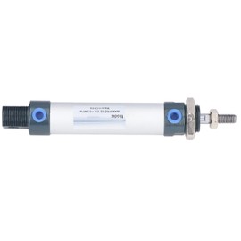 Air Cylinder Pneumatic Mini 20mm Bore Double Action 0.1‑0.8Mpa Aluminium Alloy MAL20MAL20x50mm/1.97in Stroke