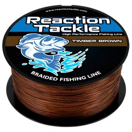 Reaction Tackle Braided Fishing Line Timber Brown 6LB 150yd