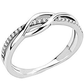 Size 3-13 Stainless Steel Braided Knot Wave Statement Anniversary Promise Ring (5.5)