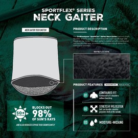 Zan® Neck Gaiter Sportflex® UPF50+ Series High Pile Fleece Digi Urban Camo