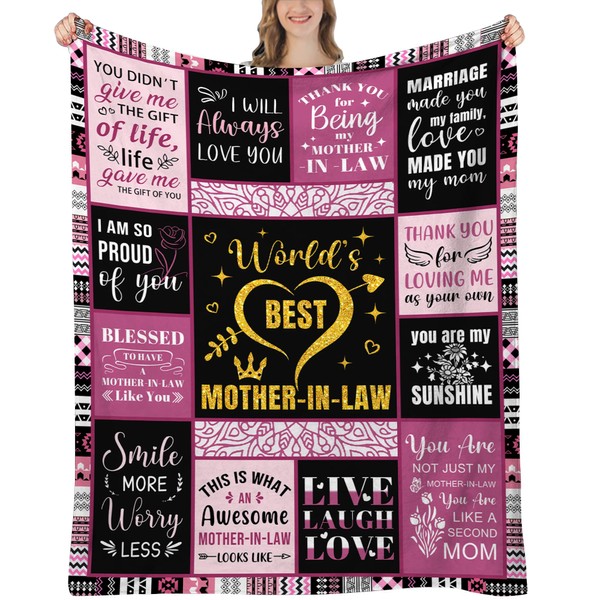 Mother in Law Gifts, Mother-in-Law Birthday Gifts 50x60 Inch Cozy