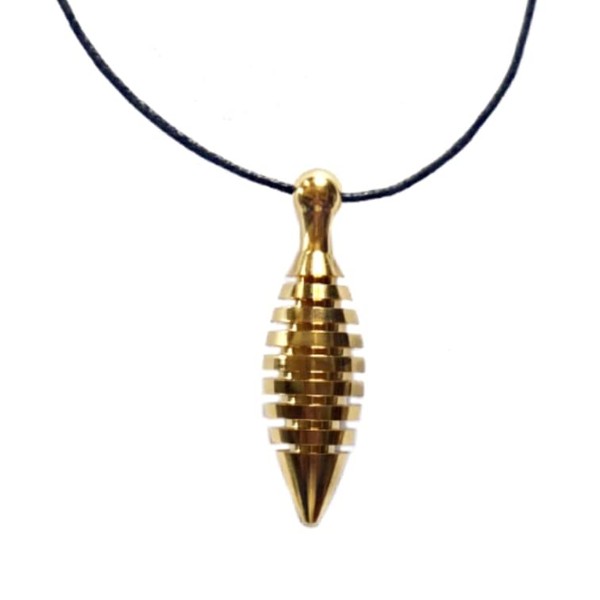 harmonei LITTLE TOWER® 24K Gold Plated Energized Electrosmog Protection Amulet Necklace 5G Protect, Gold-plated brass
