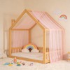 Ingzy Canopy Bed Curtains for Montessori, House & Twin Beds