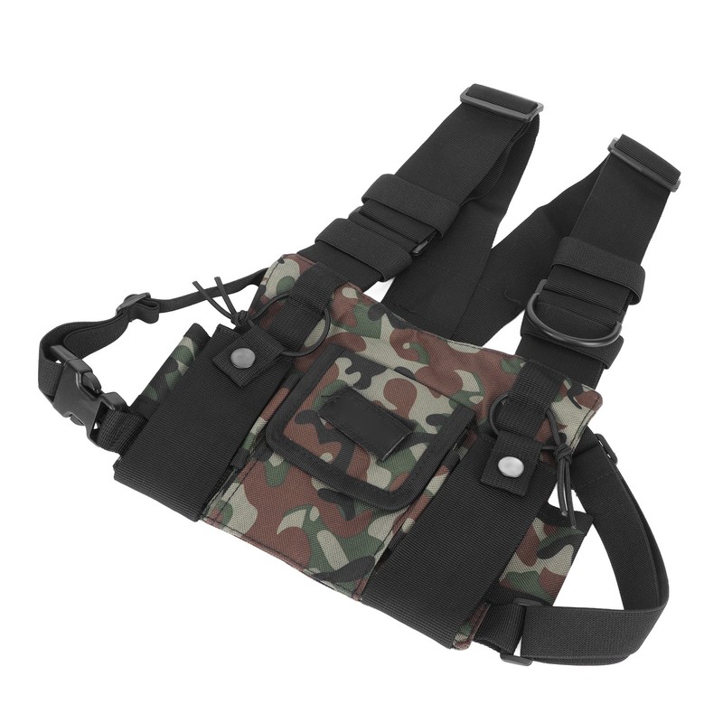 Radio Chest Harness 2 Pockets Oxford Cloth Adjustable Vest Rig