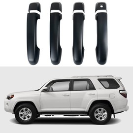 Door Handle Cover Trim Compatible with Toyota 4Runner 4WD N280 Prado J150 2010-2023 2021 2020 2019 2018 2017 Exterior Door Handles Matte black Car Styling Accessories No Smart Key Holes 8PCS ABS