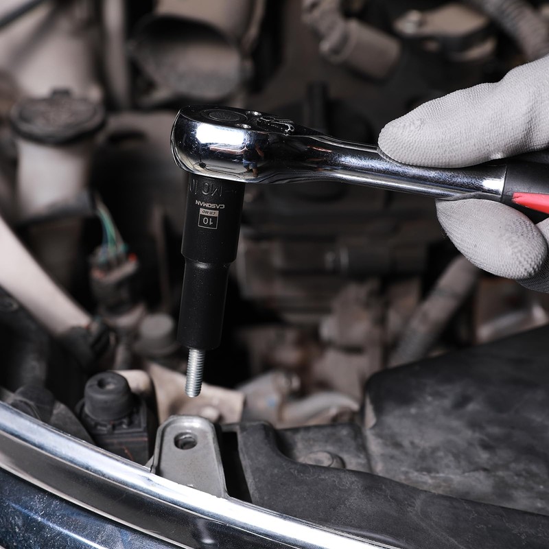 CASOMAN 13PCS 3/8"Drive Magnetic Impact Socket Set, Deep, 6-Point, Metric,