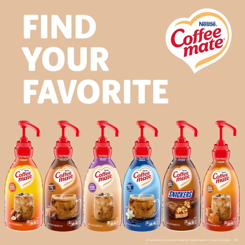 Nestle Coffee mate Coffee Creamer, Sweetened Original, Concentrated Liquid Pump