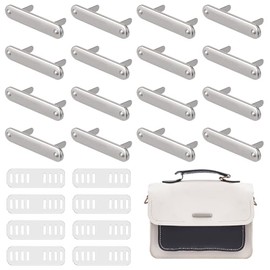 PH PandaHall 16 piezas de etiquetas metálicas Rectangulares en blanco, etiquetas de estampado, placas metálicas grabadas para bolsos hechos a mano, mo
