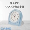 CASIO(カシオ) 目覚まし時計 電波 ブルー アナログ ライト 付き TQ-580J-2JF