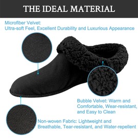 Endoto Fuzzy Inserts for Croc Replacement Fur Fluffy Fleece Liners Winter Warm Inner Lining Socks for Men and Women(Color:Black,Size:Men11/Women13)