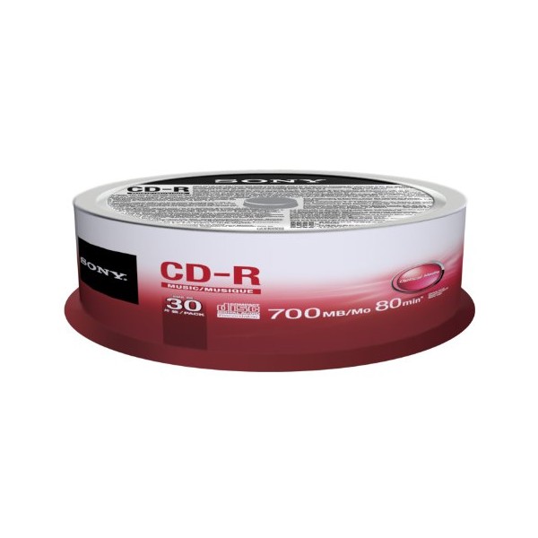 Sony 30CRM80SP 30-Pack CD-R Music Spindle
