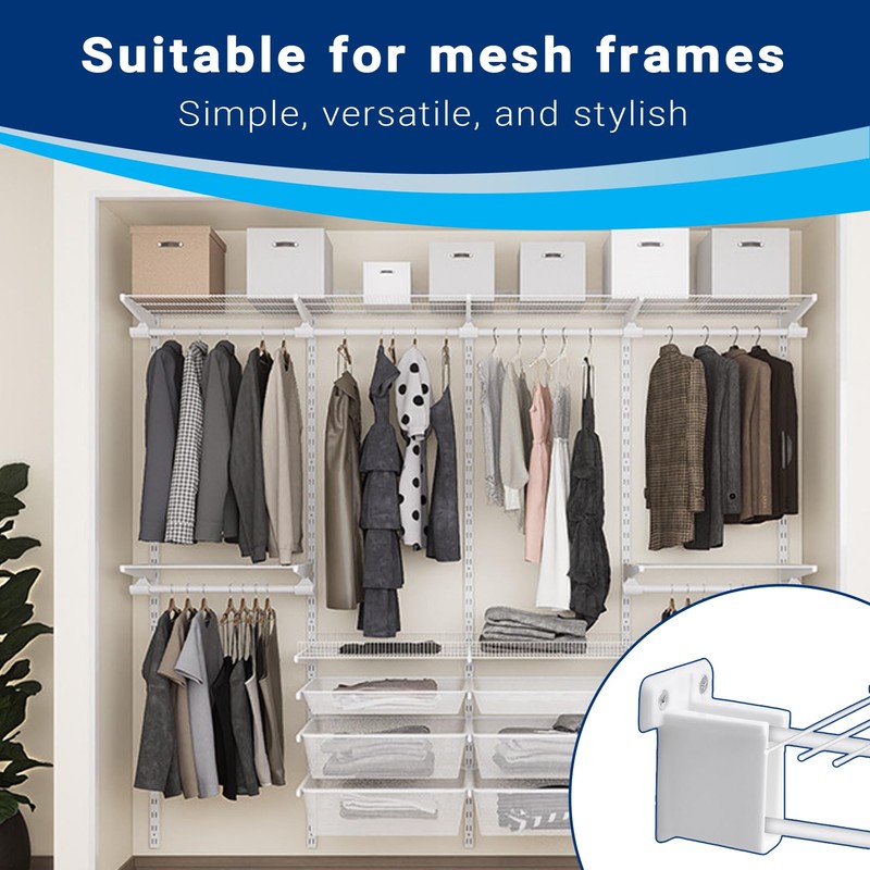 Hufopik 8 Pack Wire Shelf End Bracket, Designed for Closetmaid
